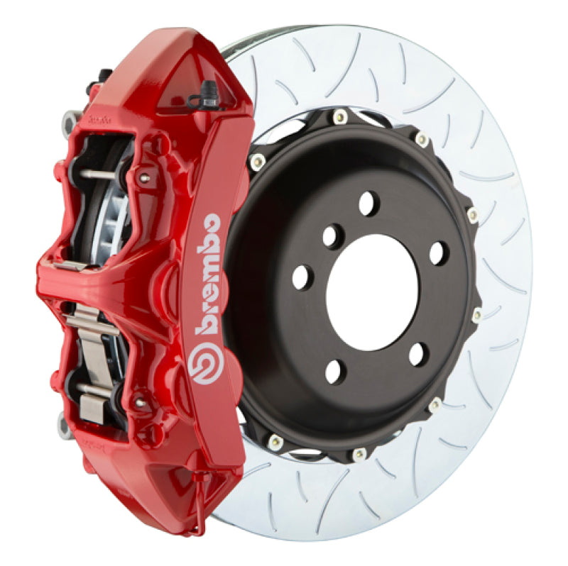 Brembo 06-09 Honda Honda S2000 Front GT BBK 6 Piston Cast 355x32 2pc Rotor Slotted Type-3-Red 1M3.8066A2