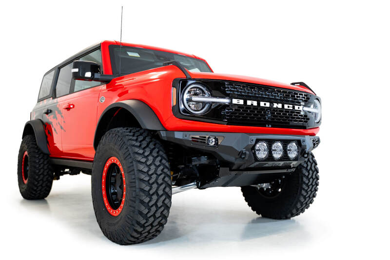 Addictive Desert Designs 21-22 Ford Bronco Bomber Front Bumper (w/ 3 Rigid 360 Mounts) F230194130103 F230194130103 Photo - Mounted