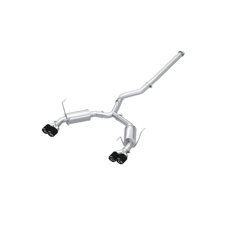 MBRP 2022+ Subaru WRX 3in Cat-Back Dual Split Rear Quad Carbon Fiber Tips Street Profile Exhaust S48073CF S48073CF Photo - Primary
