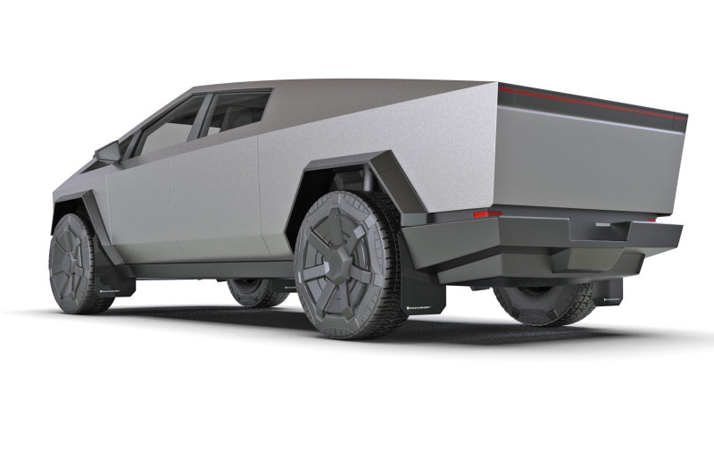 Rally Armor 2024 Tesla Cybertruck Black UR Mud Flap White Logo MF112-UR-BLK-WH MF112-UR-BLK-WH User 1