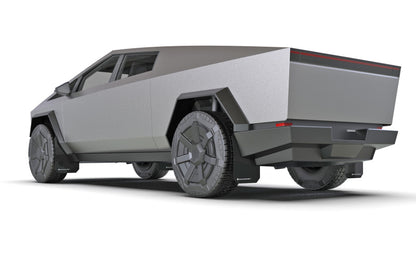 Rally Armor 2024 Tesla Cybertruck Black UR Mud Flap White Logo MF112-UR-BLK-WH MF112-UR-BLK-WH User 1