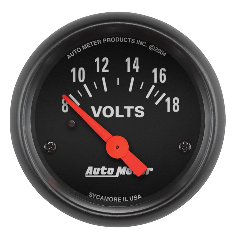 Autometer 2-1/16" Voltmeter, 8-18V, Air-Core, Z-Series 2645 Photo - Primary