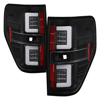 Spyder 09-14 Ford F150 V2 Light Bar LED Tail Lights - Black (ALT-YD-FF15009V2-LBLED-BK) 5084200 5084200 Photo - Primary
