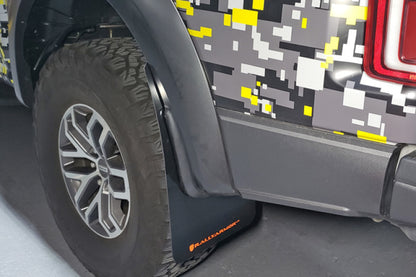 Rally Armor 17-19 Ford F-150 Raptor UR Black Mud Flap w/ White Logo MF53-UR-BLK/WH User 3