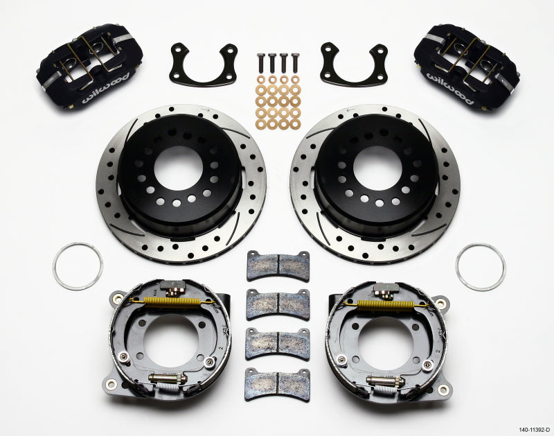 Wilwood Dynapro Low-Profile 11.00in P-Brake Kit Drilled New Big Ford 2.50in Off Staggerd Mount 140-11392-D 140-11392-D Photo - Primary