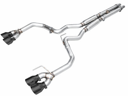 AWE Tuning AWE 2024 Ford Mustang GT Fastback S650 RWD Track Edition Catback Exhaust w/ Quad Diamond Black Tips 3020-43650 3020-43650 Photo - Primary