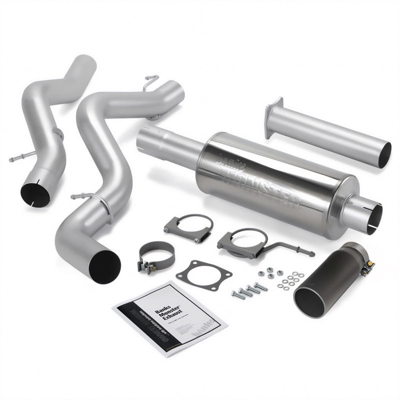 Banks Power 06-07 Chevy 6.6L ECLB Monster Exhaust System - SS Single Exhaust w/ Black Tip 48940-B 48940-B Photo - Primary