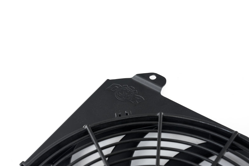 CSF 92-00 Honda Civic All-Aluminum Fan Shroud w/12in SPAL Fan - Black Finish 2858FB 2858FB Photo - Close Up