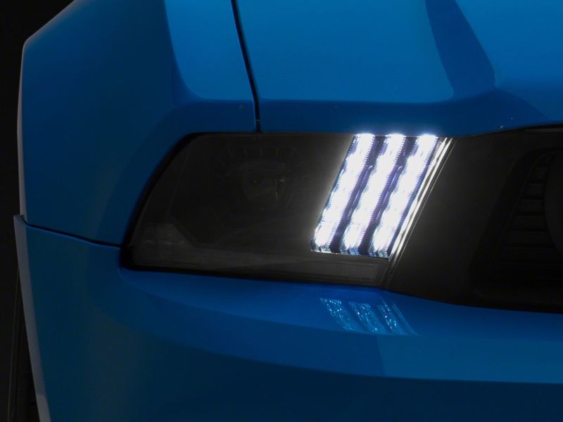 Raxiom 10-12 Ford Mustang LED Projector Headlights SEQL Turn Signals- Blk Housing (Clear Lens) 426685 426685 Photo - Close Up