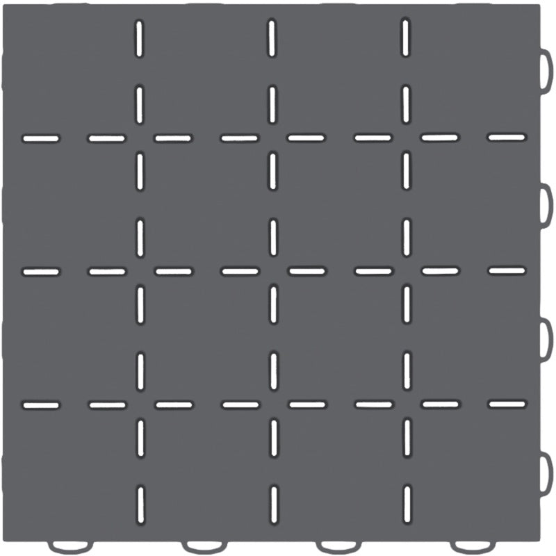 WeatherTech TechFloor 12in x 12in Solid Floor Tile w/ Raised Squares - Dark Grey 51T1212SS DG 51T1212SS DG Photo - Primary