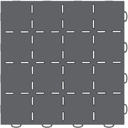 WeatherTech TechFloor 12in x 12in Solid Floor Tile w/ Raised Squares - Dark Grey 51T1212SS DG 51T1212SS DG Photo - Primary