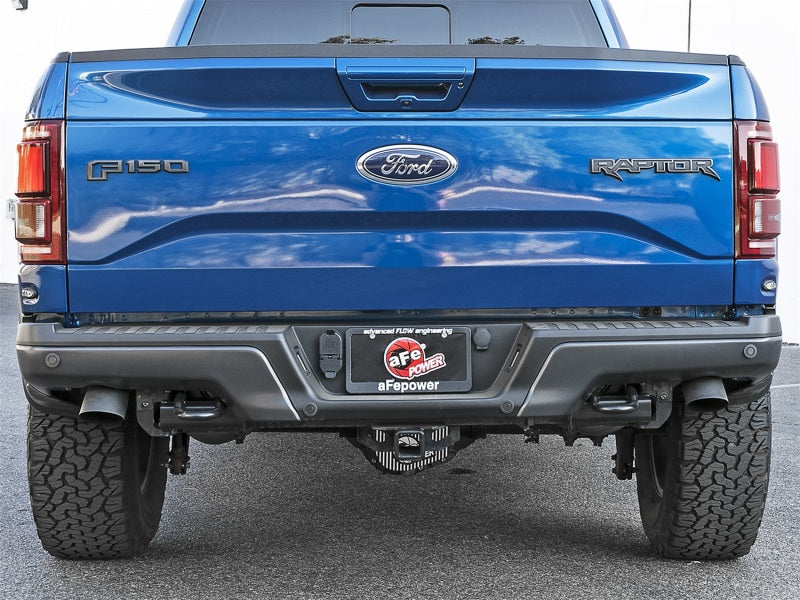 aFe MACH Force-Xp Cat-Back Exhaust System w/ Dual Hi-Tuck Black Tips  Ford 49-33095-B Photo - Mounted