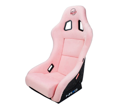 NRG FRP Bucket Seat Prisma Edition w/ Pearlized Back and Pink Alcantara (Medium) FRP-303PK-PRISMA FRP-303PK-PRISMA Photo - Primary