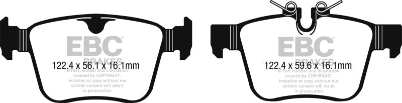 EBC 2016+ Jaguar F-Pace 2.0L TD (180) Ultimax2 Rear Brake Pads UD1821 UD1821 Photo - Primary