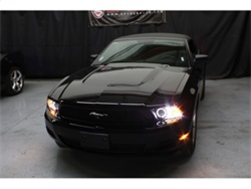Spyder Ford Mustang 99-04 Projector Headlights LED Halo Black High H1 Low H1 PRO-YD-FM99-1PC-AM-BK 5010445 5010445 Photo - Mounted