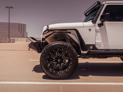Road Armor 07-18 Jeep Wrangler JK Stealth Front Winch Bumper w/Bar Guard Mid Width - Tex Blk 5072F3B 5072F3B Photo - Primary