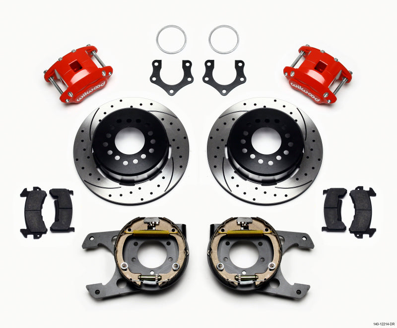 Wilwood D154 P/S P-B Kit Drilled-Red Mopar/Dana 2.36in Off w/Snap Ring Brng 140-12214-DR 140-12214-DR Photo - Primary