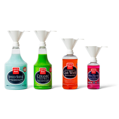 Griots Garage Threaded Bottle-Top Funnels (Set of 4) 44638