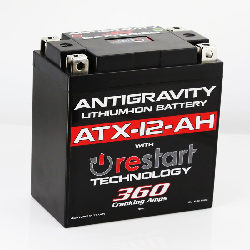 Antigravity Batteries Antigravity YTX12B-BS Lithium Battery w/Re-Start AG-ATX12-AH-RS AG-ATX12-AH-RS Photo - Primary