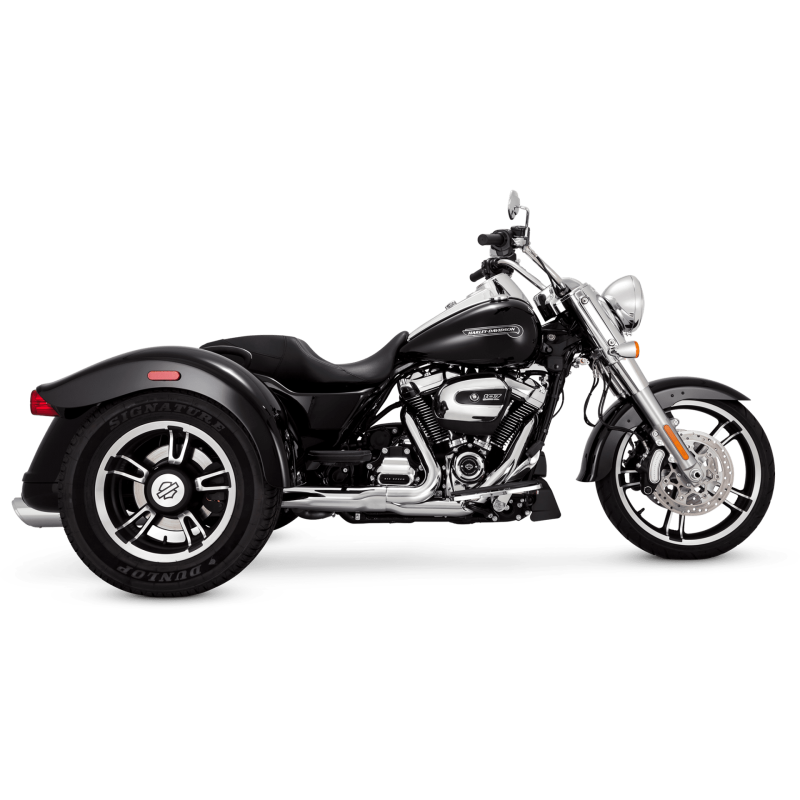 Vance and Hines Twin Slash Round Slip-Ons Chr 16796