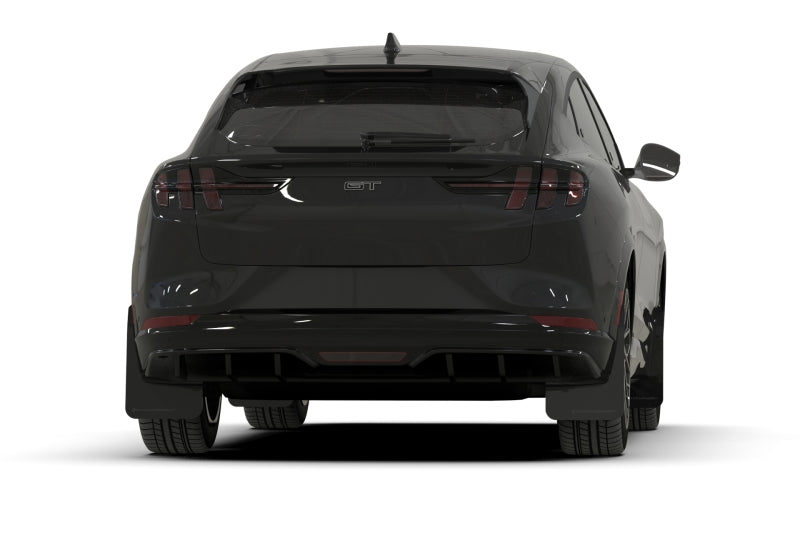 Rally Armor 21-23 Ford Mustang Mach-E Black UR Mud Flap w/ Metallic Black Logo MF96-UR-BLK-MBK MF96-UR-BLK-MBK User 1