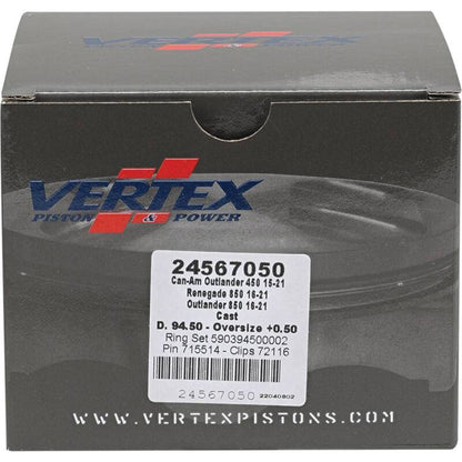 Vertex Pistons Vertex Piston 17-21 Can-Am Outlander 450 4x4 450cc +0.50mm Oversized Cast Replica Piston Kit 24567050 24567050 Photo - Primary