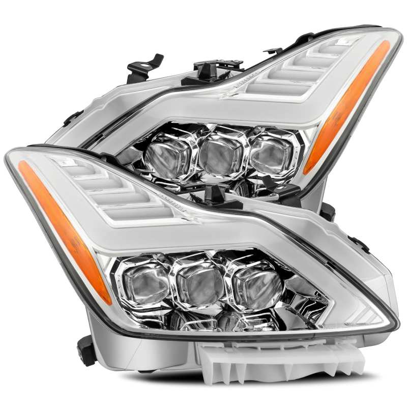 AlphaRex 08-13 Infiniti G37 NOVA LED Proj Headlights Chrome w/ Activ Light/Seq Signal/DRL 881984