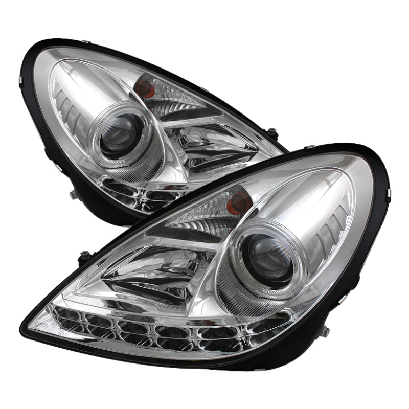 Spyder Mercedes Benz SLK 05-10 Projector Headlights Halogen Model- DRL Chrm PRO-YD-MBSLK05-DRL-C 5032539 5032539 Photo - Primary