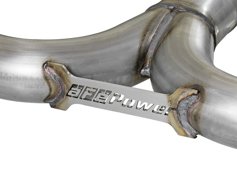 aFe Takeda 2-1/2in 304 SS Cat-Back Exhaust w/ Blue Flame Tips 14-18 Mazda 3 L4 2.0L/2.5L 49-37015-L 49-37015-L Photo - Close Up