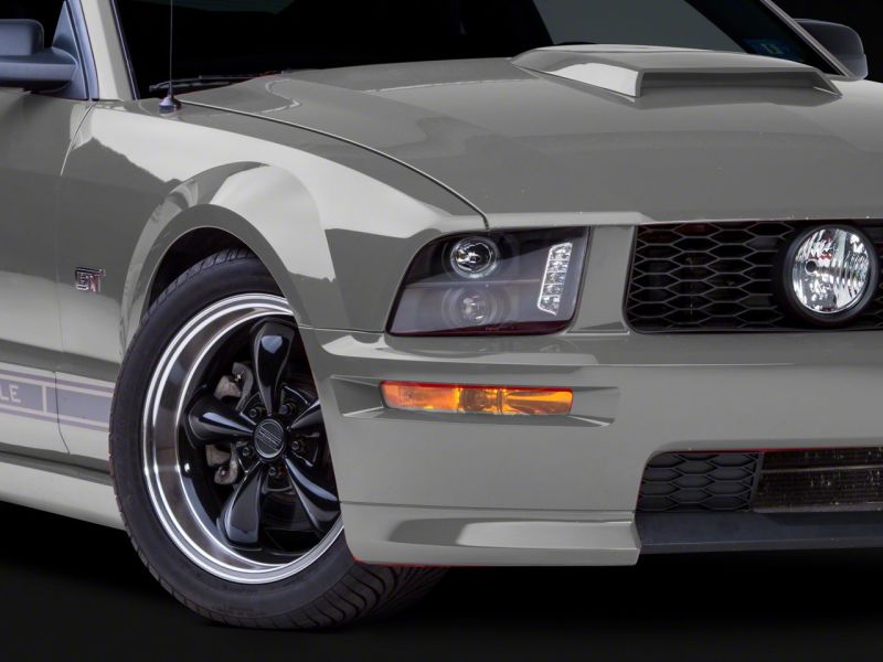 Raxiom 05-09 Ford Mustang Excluding GT500 LED Halo Projector Headlights- Blk Housing (Clear Lens) 101683 101683 Photo - Close Up