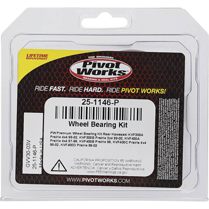 Pivot Works Kawasaki Wheel Bearing Kit Premium Bearings 25-1146-P 25-1146-P Photo - Primary