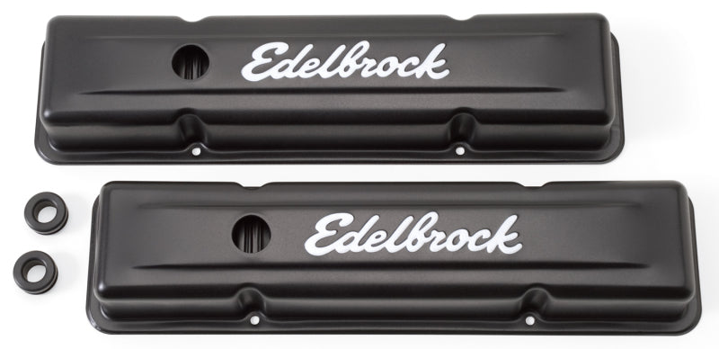 Edelbrock Valve Cover, Signature Series, Chevrolet, 1959-1986 262-400 CID V8 4443 Photo - Primary