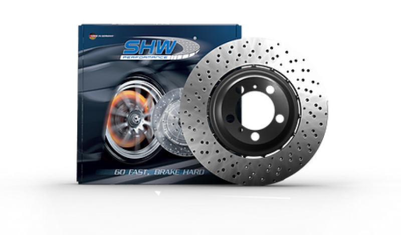 SHW Performance SHW 15-16 Porsche Carrera GTS/Carrera 4 GTS Left Front Drilled Lightweight Brake Rotor (99135140302) PFL49919 PFL49919 User 1