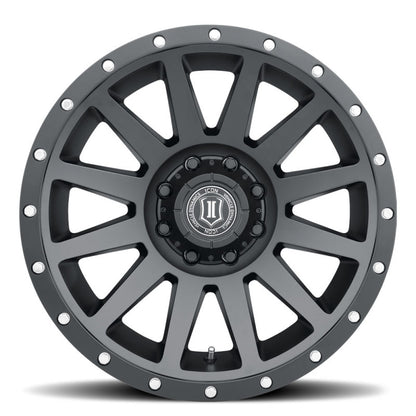 ICON Compression 20x10 8x6.5 -19mm Offset 4.75in BS 121.4mm Bore Satin Black Wheel 2020108047SB 2020108047SB Photo - Close Up