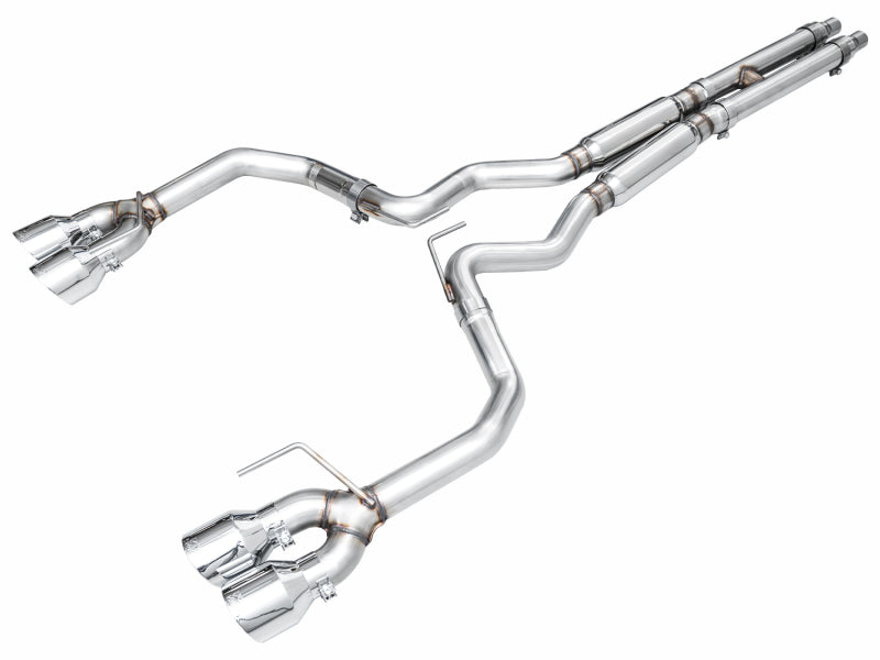 AWE Tuning AWE 2024 Ford Mustang Dark Horse S650 RWD Track Edition Catback Exhaust w/ Quad Chrome Silver Tips 3020-42375 3020-42375 Photo - Primary