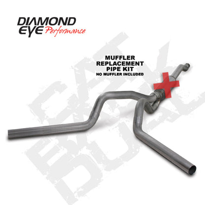 Diamond Eye Performance Diamond Eye KIT 4in CB MFLR RPLCMENT PIPE DUAL SS: 03-07 FORD 6.0L F250/F350 K4340S-RP K4340S-RP Photo - Primary