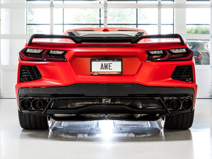 AWE Tuning 2020 Chevrolet Corvette (C8) Touring Edition Exhaust - Quad Diamond Black Tips 3015-43159 3015-43159 Photo - Mounted