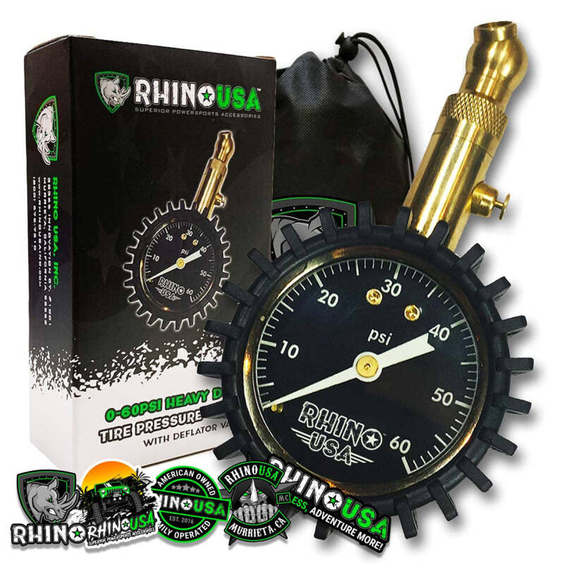 Rhino USA Heavy Duty 60 Psi Tire Pressure Gauge RGAUG-060 RGAUG-060 Photo - Primary