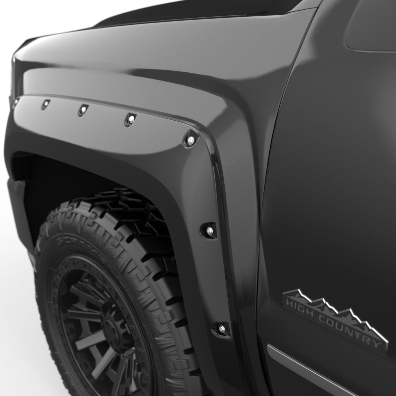 EGR 14+ Chev Silverado 6-8ft Bed Bolt-On Look Color Match Fender Flares - Set - Black 791574-GBA 791574-GBA Photo - Close Up