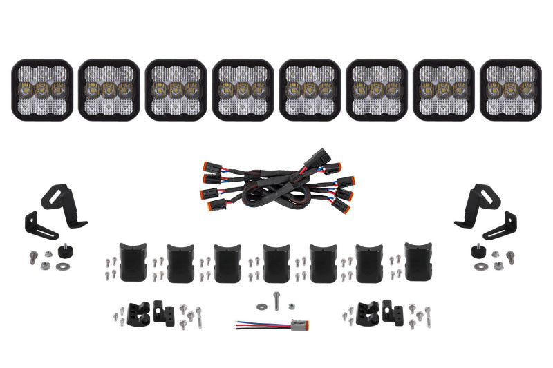 Diode Dynamics SS5 Pro Universal CrossLink 8-Pod Lightbar - White Combo DD7248 DD7248 Photo - Primary