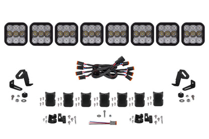 Diode Dynamics SS5 Pro Universal CrossLink 8-Pod Lightbar - White Combo DD7248 DD7248 Photo - Primary