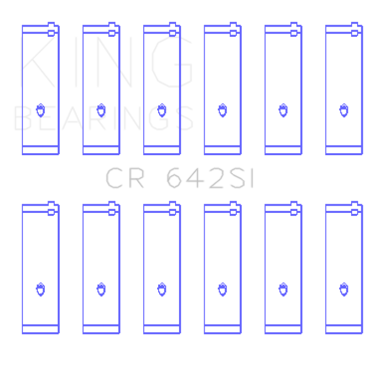 King Engine Bearings CONNECTING ROD BEARING SET, For FORD V6 177CI 2.8L, 245CI 4.0L CR642SI CR642SI Photo - Primary