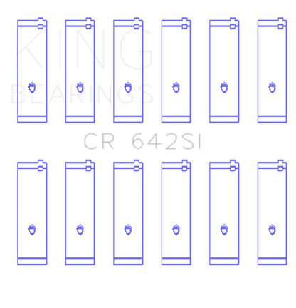 King Engine Bearings CONNECTING ROD BEARING SET, For FORD V6 177CI 2.8L, 245CI 4.0L CR642SI CR642SI Photo - Primary
