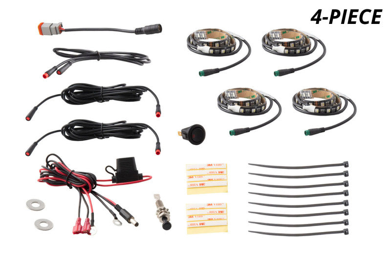 Diode Dynamics RGBW Engine Bay Strip Kit 4pc Multicolor DD0444 DD0444 User 8