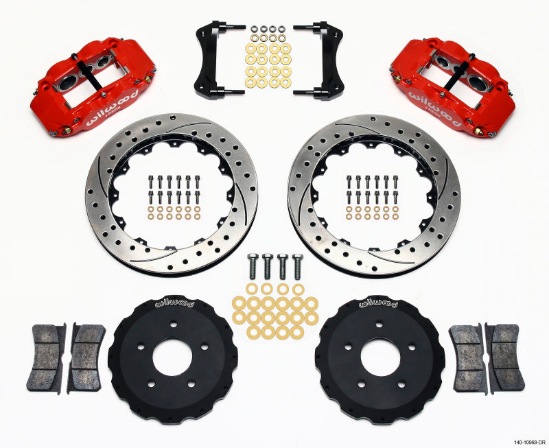 Wilwood Narrow Superlite 6R Front Hat Kit 13.06in Drill Red Backdraft Cobra (BMW E36 Based) 140-10968-DR 140-10968-DR Photo - Primary