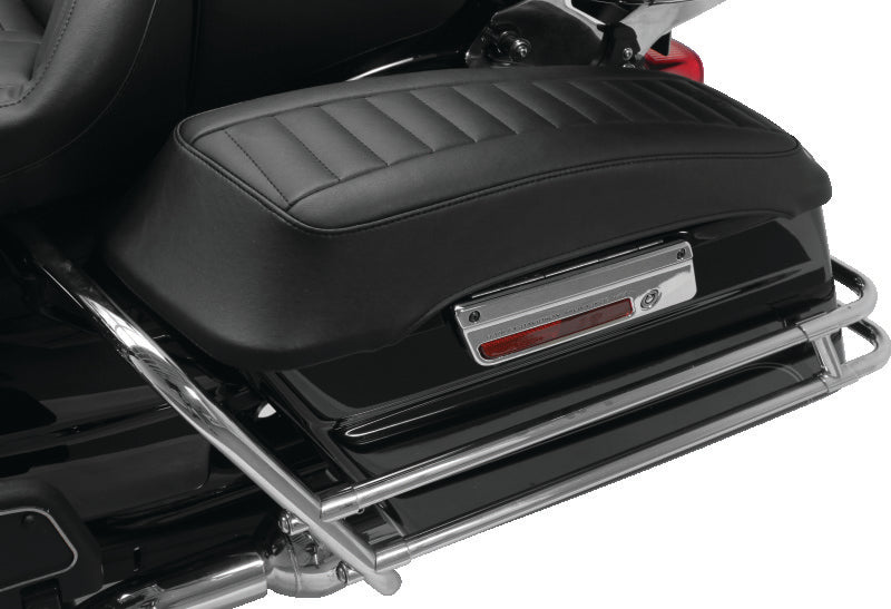 Mustang Motorcycle Mustang 93-13 Harley FL Touring Saddlebag Lid Covers Deluxe - Black 77637 77637 User 1