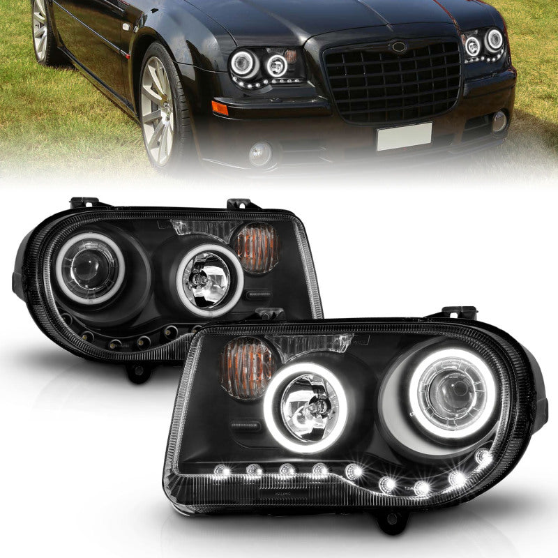 Anzo 2005-2010 Chrysler 300C Projector Headlights w/ Halo Black (CCFL) G2 121251 User 1