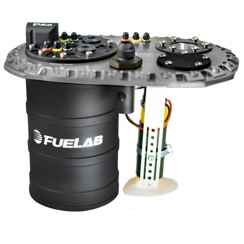 Fuelab Quick Service Surge Tank w/49614 Lift Pump & Twin Screw 600LPH Brushless Pump - Titanium 62713-5