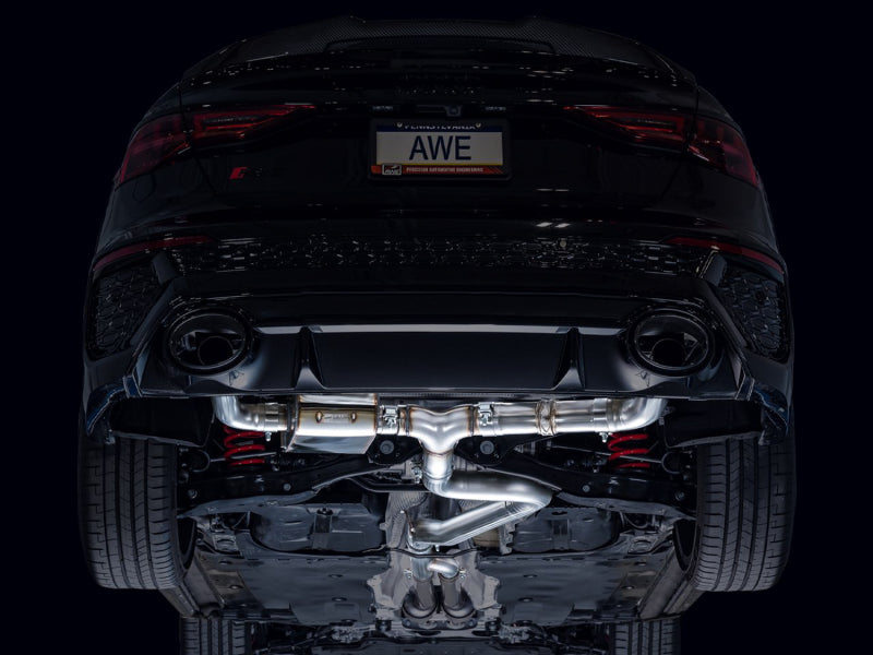 AWE Tuning Audi 22-23 8Y RS3 Cat-Back SwitchPath Exhaust (No Tips) 3025-31389 3025-31389 Photo - Mounted