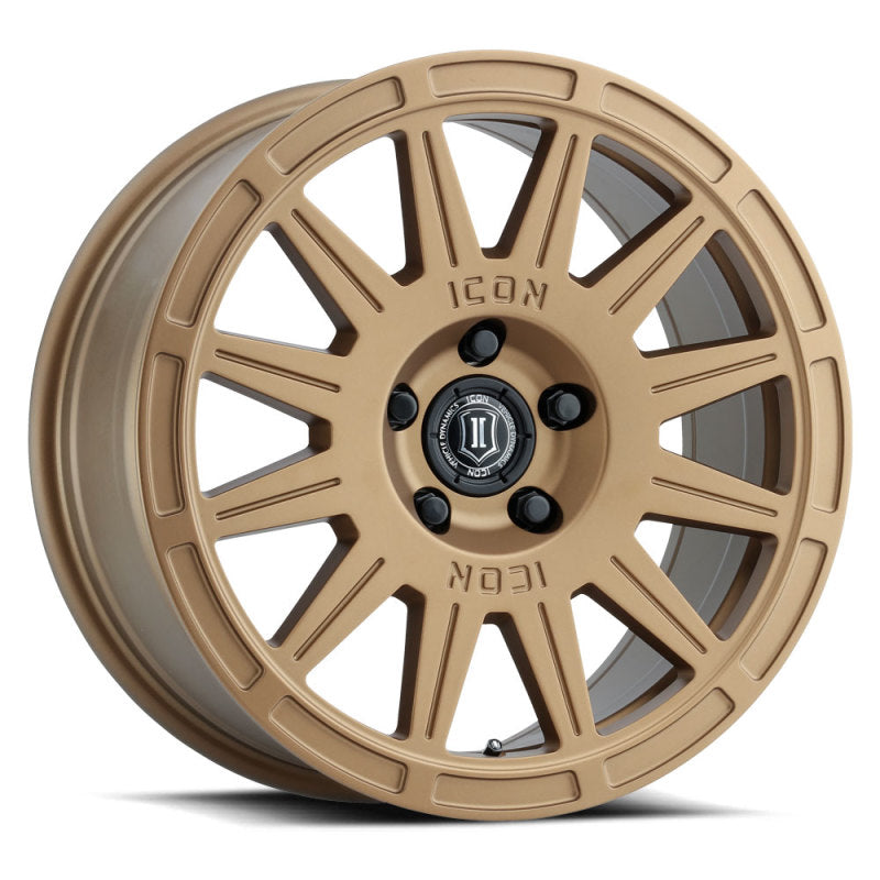 ICON Ricochet 17x8 5x100 38mm Offset 6in BS Satin Gold Wheel 7017805060SG 7017805060SG Photo - Primary